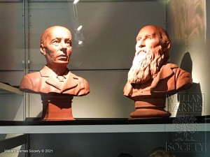 Former Curator Henry Joseph Moule and William Barnes Busts highlighted in the Collections Discovery Centre