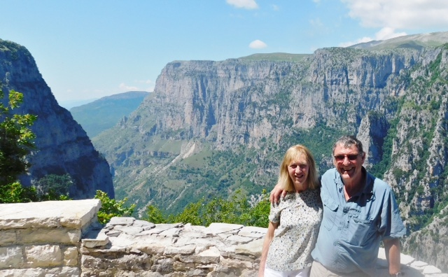 Mark and Sue, Vikos Gorge Lookout, Oxias